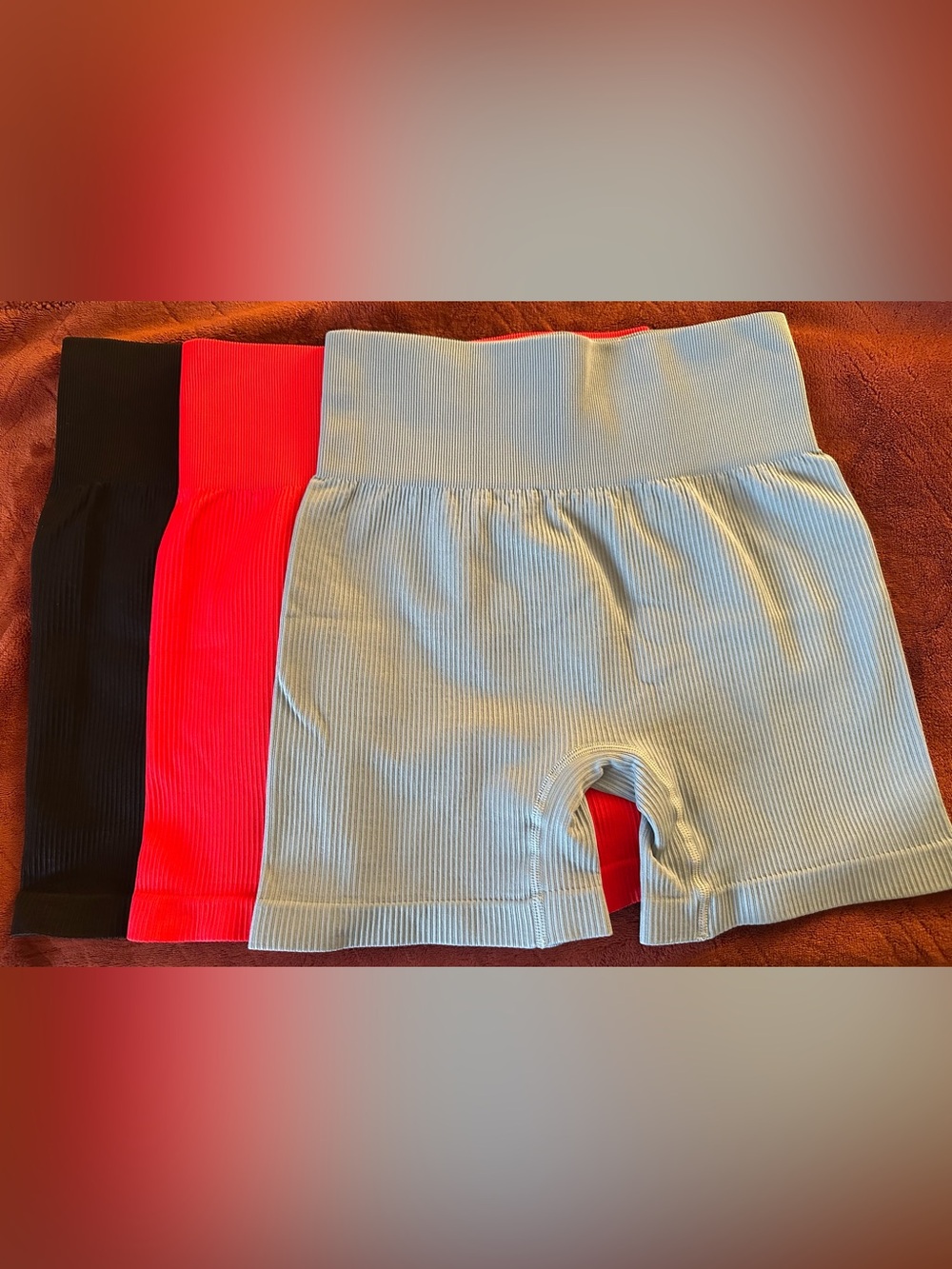 Women’s Ribbed Bike Shorts - set of 3